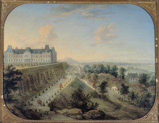 Vue du Château Vieux et de la terrasse de Meudon - Charles-Léopold Grevenbroeck — artwork view