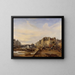 Le Pont Marie et le port Saint-Paul - Charles-Louis Mozin — framed artwork on a wall