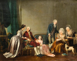 Portrait of a Family in an Interior - Charles-Nicolas Guillon — artwork view