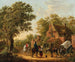 A refreshing drink in front of the rest station - Charles-Philogène Tschaggeny — artwork view