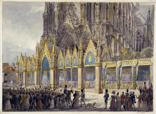 La cathédrale de Reims le jour du sacre de Charles X en 1825 - Charles Abraham Chasselat — artwork view