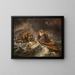 Grace Darling and her father rescuing survivors from the shipwreck of the Forfarshire on the Farne Islands, September 7, 1838 - Charles Achille d'Hardiviller — framed artwork on a wall