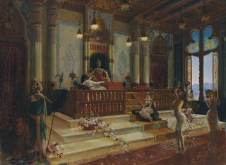 Les danseuses de serpents, le divertissement des maharajahs - Charles Albert Pesnelle — artwork view