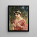 a young woman playing the aulos - Charles Amable Lenoir — framed artwork on a wall