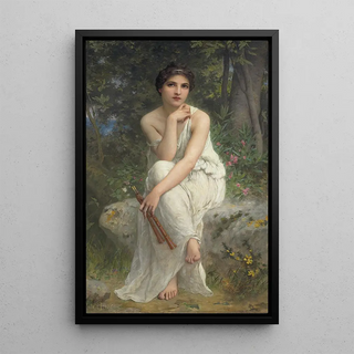 Reproduction of the painting The flute player - Charles Amable Lenoir