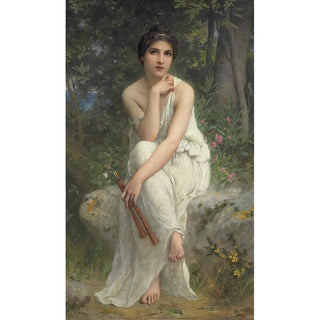 Reproduction of the painting The flute player - Charles Amable Lenoir