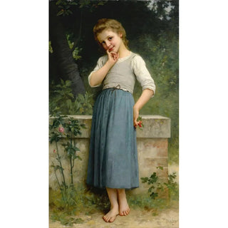 Young girl with cherries - Charles Amable Lenoir — artwork view