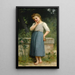 Young girl with cherries - Charles Amable Lenoir — framed artwork on a wall