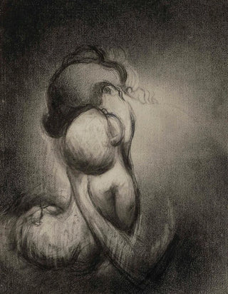 Mother kissing her child - Charles Angrand — artwork view