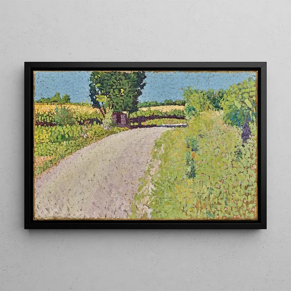 Sentier à la campagne - Charles Angrand — framed artwork on a wall