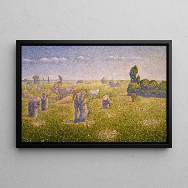 Les Moissonneurs - Charles Angrand — framed artwork on a wall