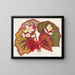 Begonia leopoldi - Charles Antoine Lemaire — framed artwork on a wall
