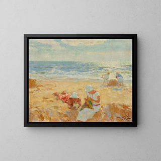 Beach Corner - Charles Atamian — framed artwork on a wall