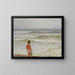 Girl by the Sea - Charles Atamian — framed artwork on a wall