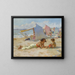 Playing on the beach (Conflict of cases) - Charles Atamian — framed artwork on a wall