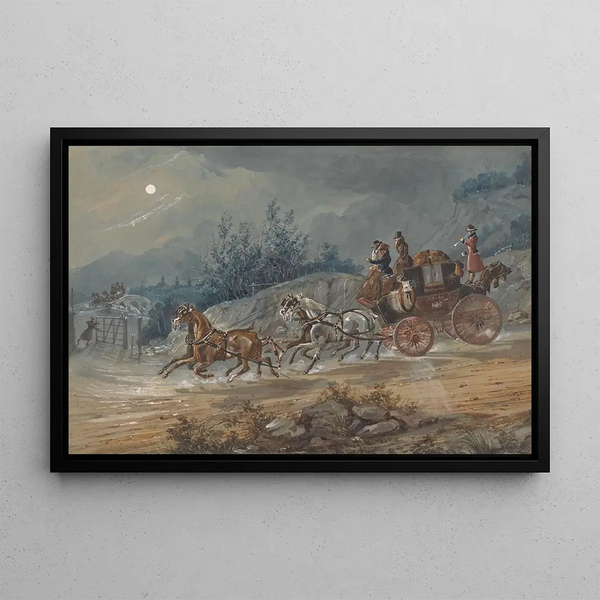 The Royal Mail from London to Dumfries - Charles B Newhouse — framed artwork on a wall