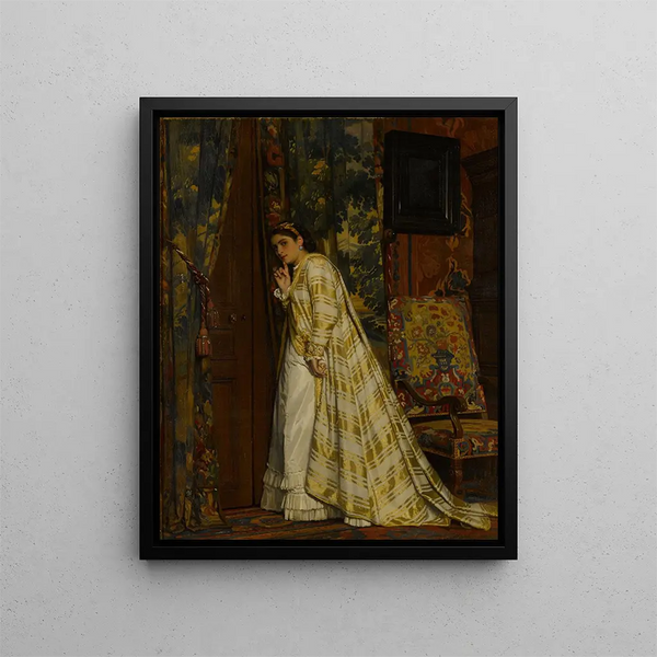 Behind Closed Doors - Charles Baugniet — framed artwork on a wall