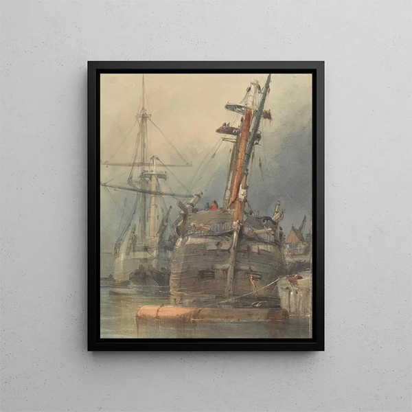 Les vieux hommes d'Owar - Charles Bentley — framed artwork on a wall