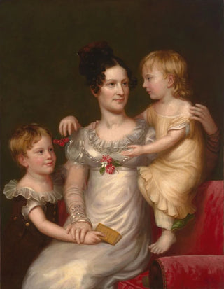Sarah Weston Seaton with her children Augustine and Julia - Charles Bird King — artwork view