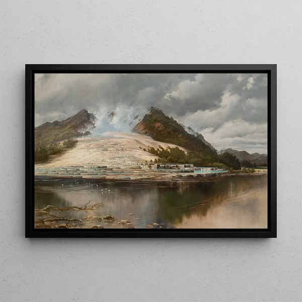 Terraces blancs, Rotomahana - Charles Blomfield — framed artwork on a wall