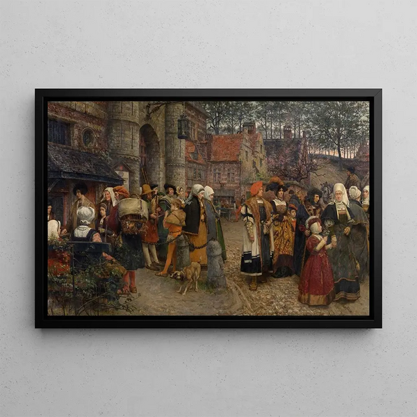 Inside the Walls of Antwerp in 1550 - Charles Boom — framed artwork on a wall