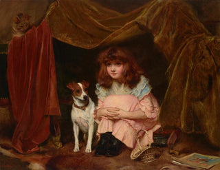 A wooden cabin - Charles Burton Barber — artwork view
