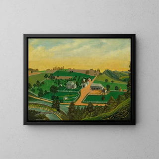 View of Benjamin Reber's farm - Charles C. Hofmann — framed artwork on a wall