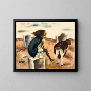 Living painting above the earth - Charles Campbell — framed artwork on a wall