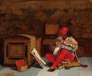 Boy with Lute - Charles Caryl Coleman — artwork view