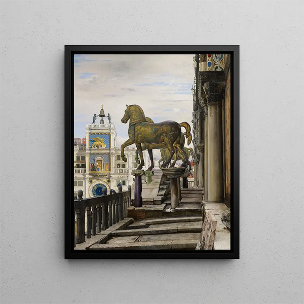 The bronze horses of San Marco in Venice - Charles Caryl Coleman — framed artwork on a wall