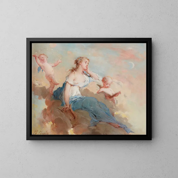 Allegory of Poetry - Charles Chaplin — framed artwork on a wall