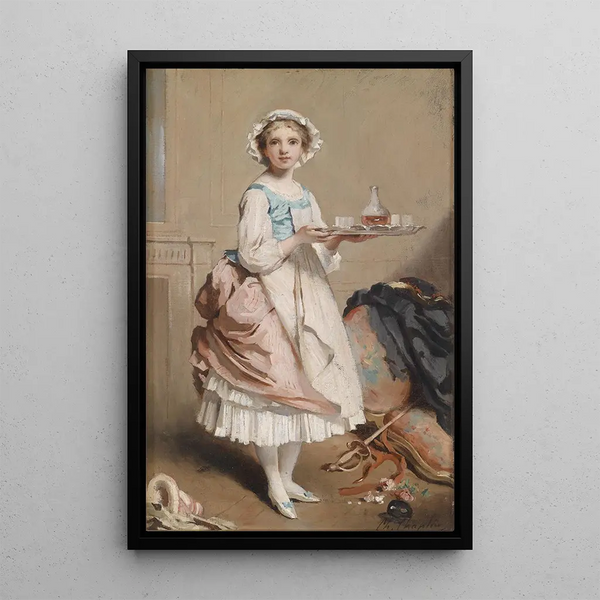 The Maid - Charles Chaplin — framed artwork on a wall