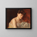 Study of a Female Portrait - Charles Chaplin — framed artwork on a wall