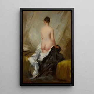 Reproduction of the painting Nude painting seen from behind - Charles Chaplin