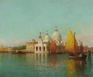 At the entrance of the Grand Canal, Venice - Charles Clement Calderon — artwork view