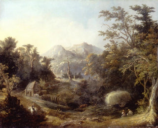 Landscape with Farm and Mountains - Charles Codman — artwork view
