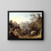 Landscape with Farm and Mountains - Charles Codman — framed artwork on a wall