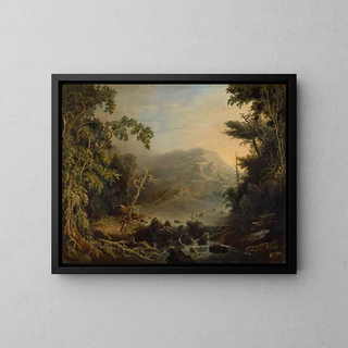The moose hunter - Charles Codman — framed artwork on a wall