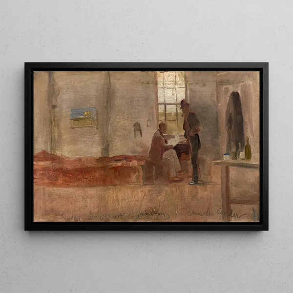 Impressionist Camp Painting - Charles Conder — framed artwork on a wall