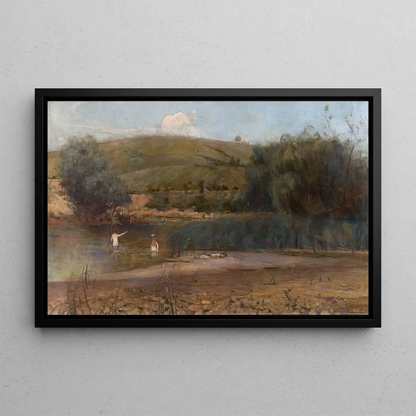 La Yarra Heidelberg - Charles Conder — framed artwork on a wall