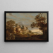 Landscape Painting with the Journey to Emmaus - Charles Cornelisz de Hooch — framed artwork on a wall