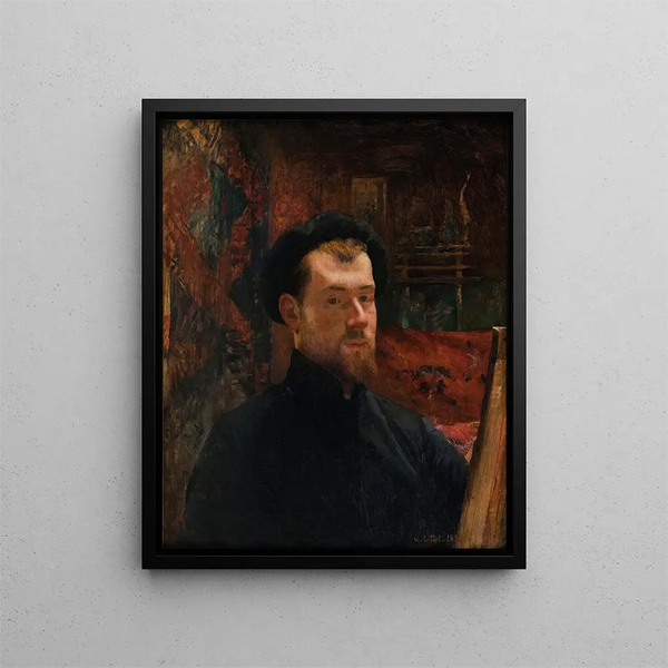 Self-portrait Painting - Charles Cottet — framed artwork on a wall