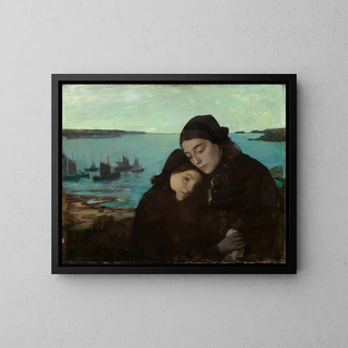 Mourning - Charles Cottet — framed artwork on a wall