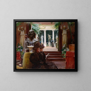 At the Sculpture Exhibition - Charles Courtney Curran — framed artwork on a wall