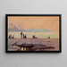 Fishermen on the Quay - Charles Courtney Curran — framed artwork on a wall