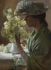 La Dame au bouquet de boules de neige - Charles Courtney Curran — artwork view