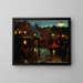 Paris at Night - Charles Courtney Curran — framed artwork on a wall