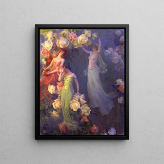 The Perfume of Roses - Charles Courtney Curran — framed artwork on a wall