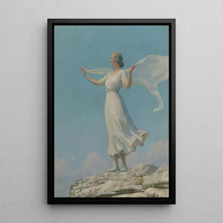 Reproduction of the painting The south wind, the windy day - Charles Courtney Curran