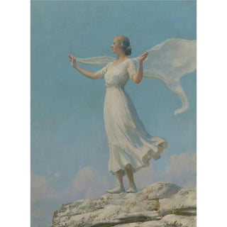 Reproduction of the painting The south wind, the windy day - Charles Courtney Curran